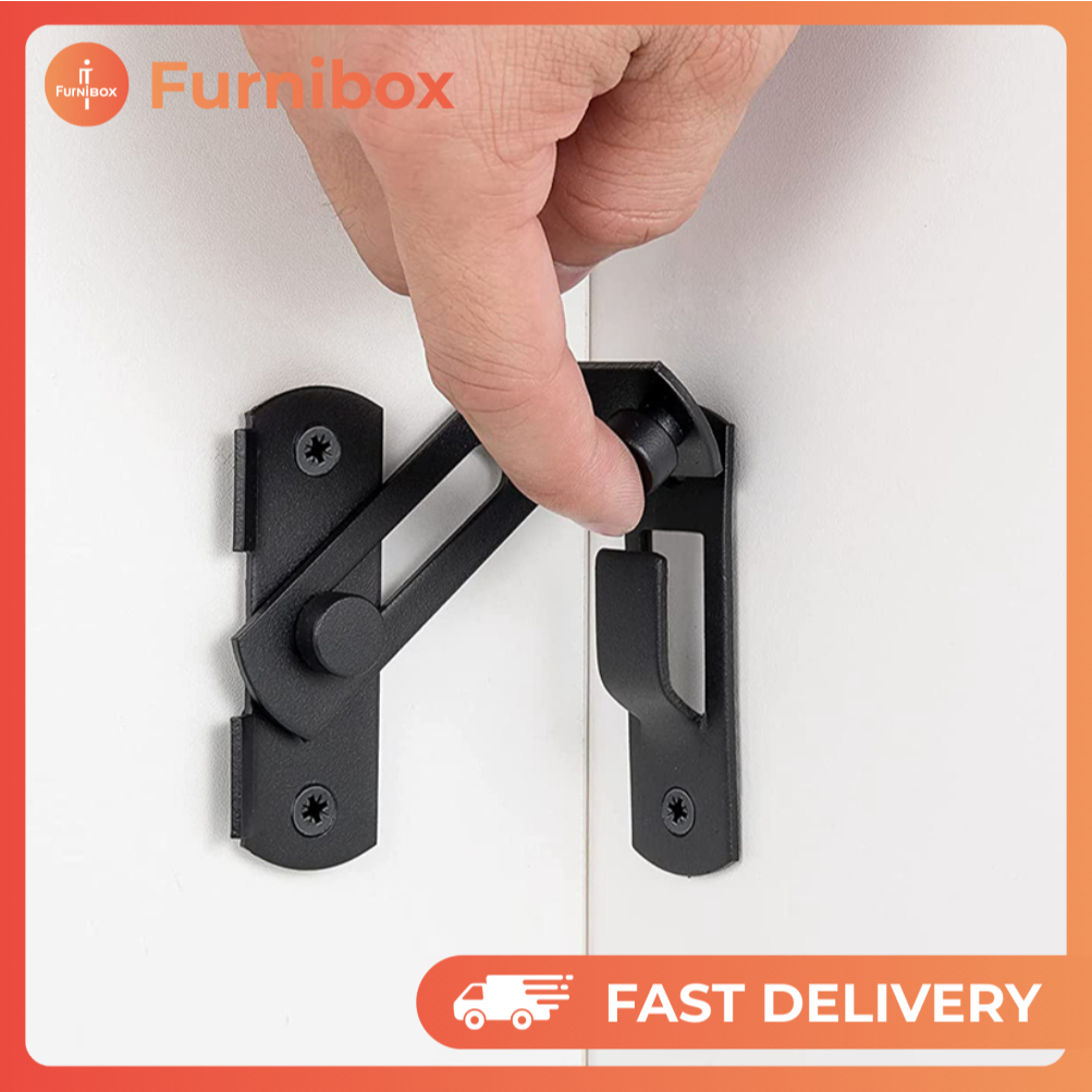 Grendel Kait Selot Siku L Lurus Pintu Sliding Kait Slot Jendela Engsel Kunci Pintu Lemari