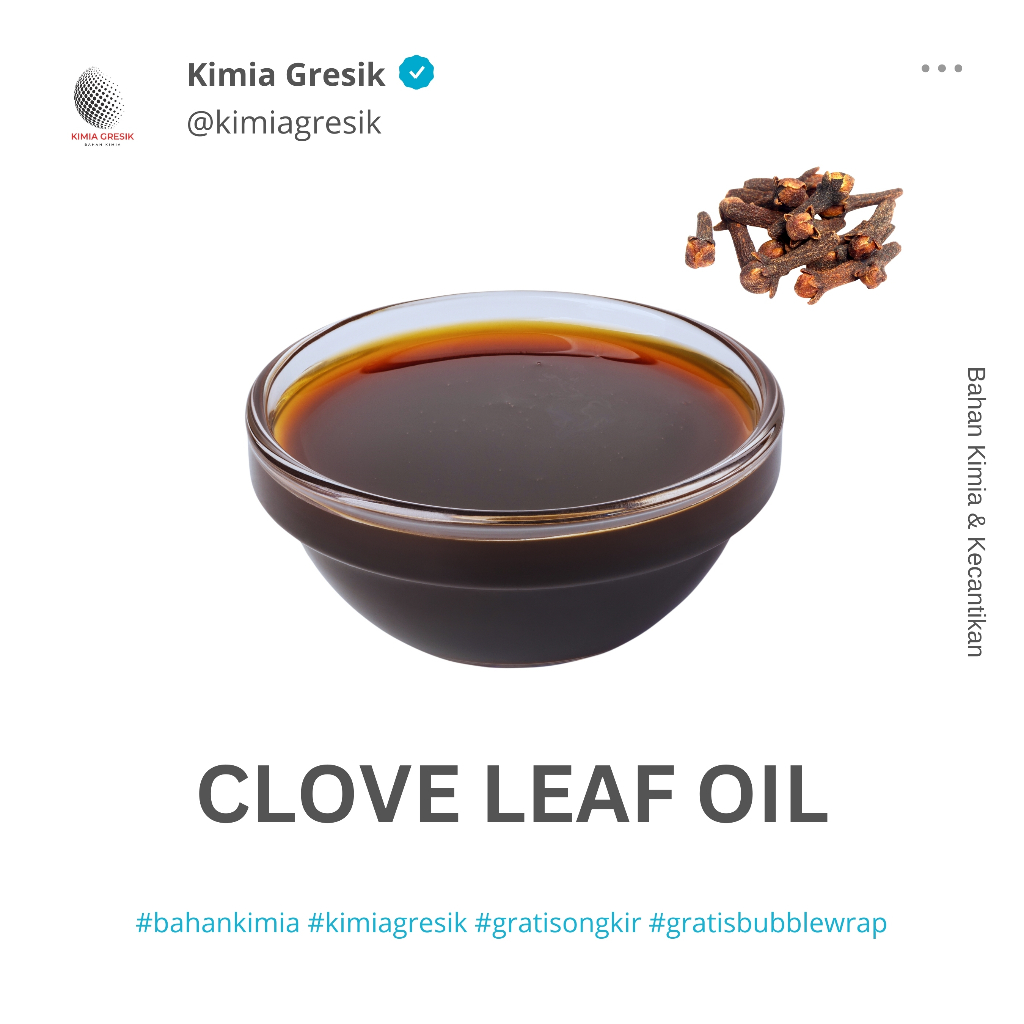 Clove Leaf Oil 99% 100ml Minyak Cengkeh Syzygium Aromaticum Eugenol Essential Oil Murni Asli