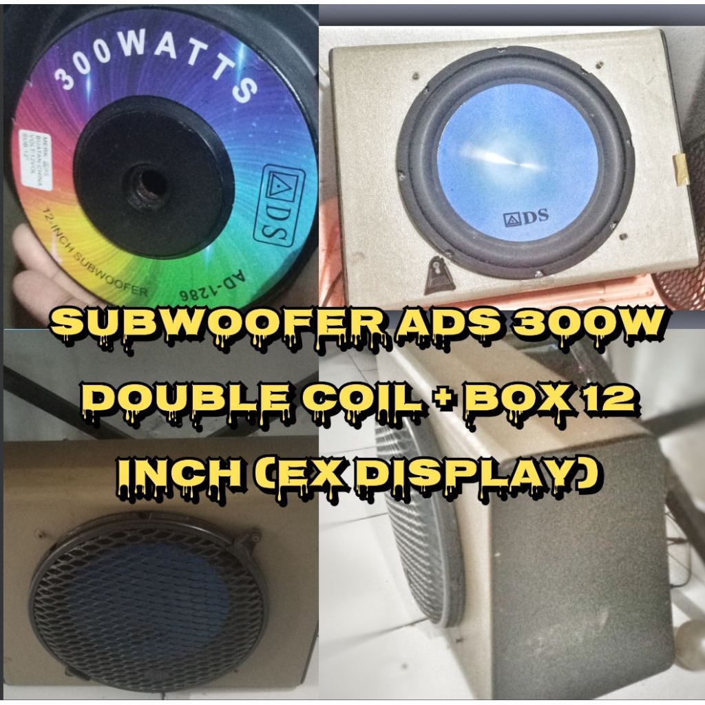SUBWOOFER ADS DOUBLE COIL + BOX 12 INCH (EX DISPLAY)