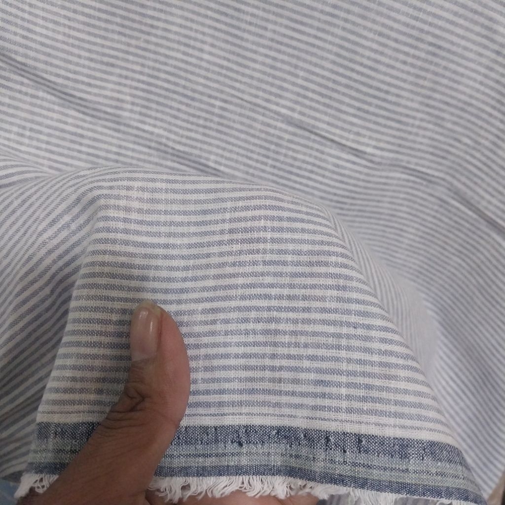 Kain/Bahan/Katun linen/Salur/Linen katun