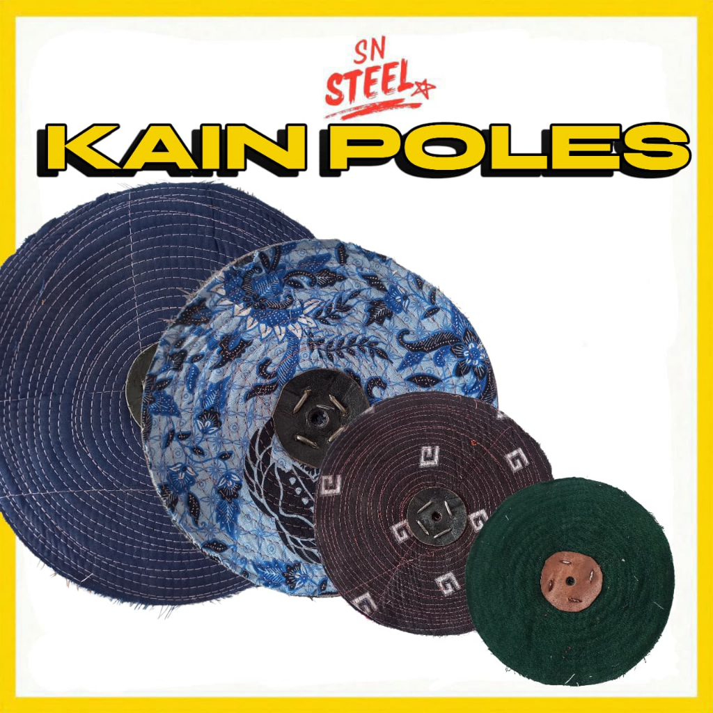 Kain Poles Mesin Gerinda Katun Tebal | Untuk Poles Logam Stainless Besi