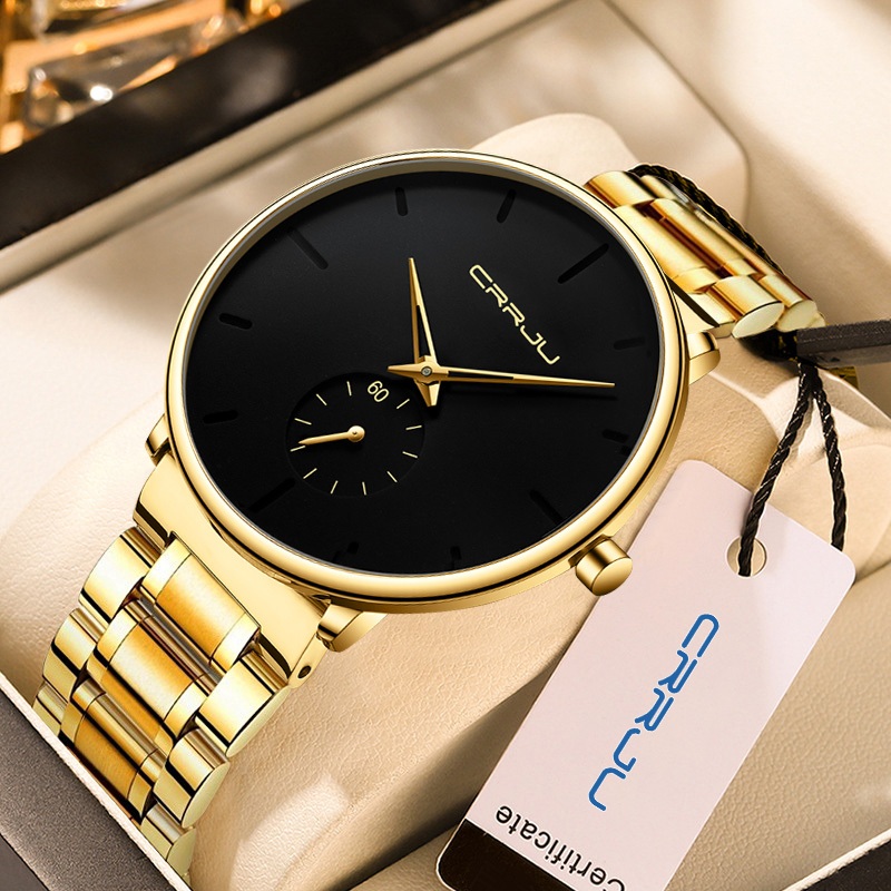 limited crrju jam tangan pria olahraga model 2150 fashion penjualan panas jam tangan cowok kuarsa