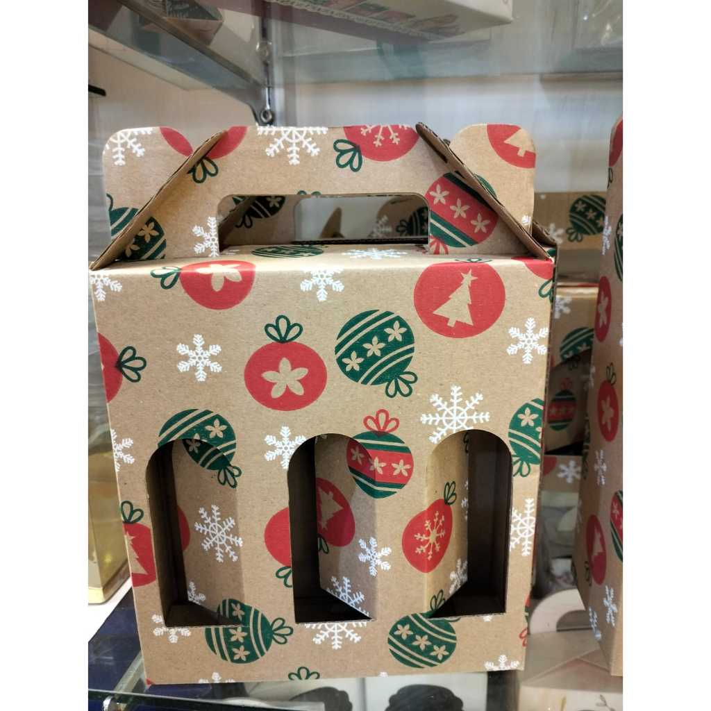 2pcs KARDUS DIECUT TENTENG DUS HAMPERS BOTOL 250ml