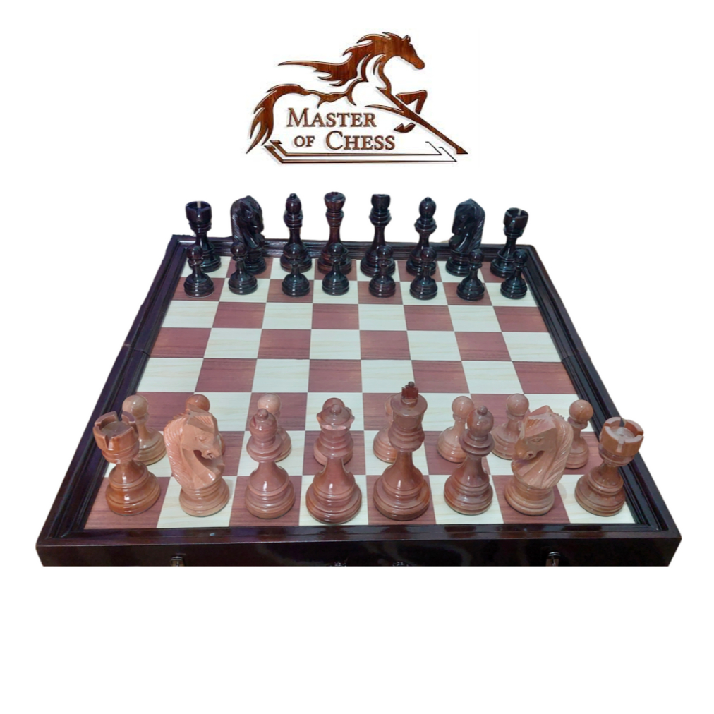 Catur Kayu Jati Box Papan Jumbo Besar Ukuran 80 Centimeter