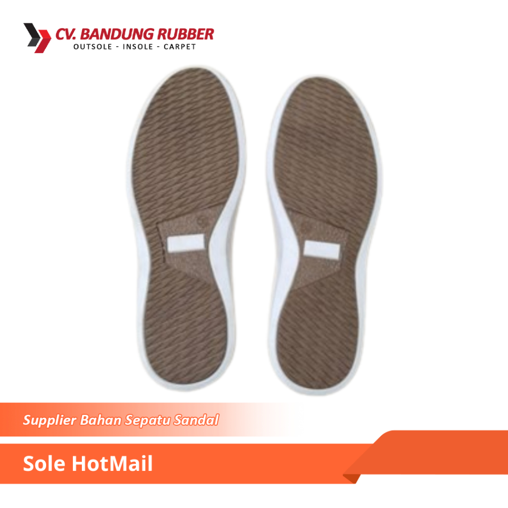 Outsole TPR HotMail Putih Coklat Untuk Sepatu Sneakers Pria Sol Sepatu Running Sol Sepatu Jogging Pr