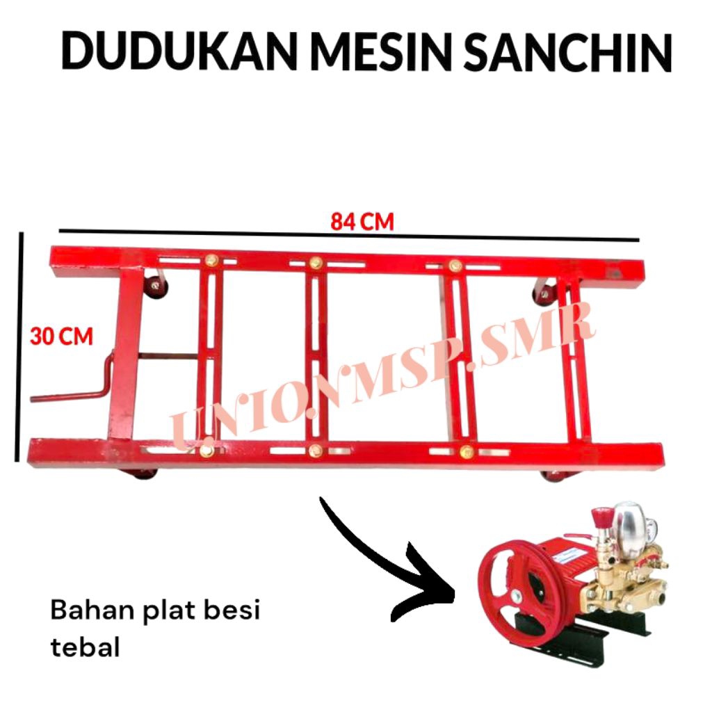 Dudukan Mesin Power Sprayer Sanchin SCN 20 SCN 30 Besi Tebal Rangka Pangkon Dudukan Steam Cuci Mobil