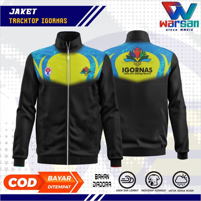 JAKET OLAHRAGA IGORNAS / JAKET TRACKTOP IKATAN GURU OLAHRAGA NASIONAL / TRACKTOP GURU OLAHRAGA