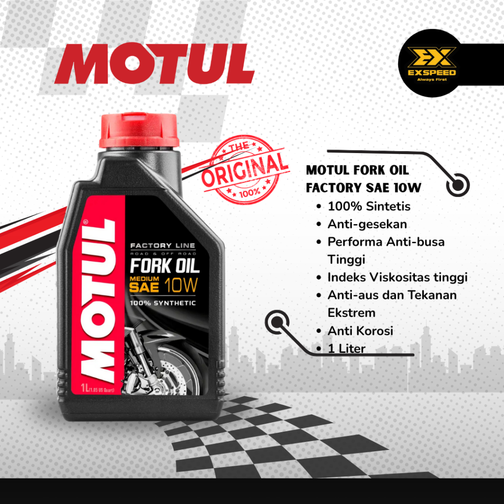 FORK OIL MOTUL 10W 1LT 100% ORIGINAL.