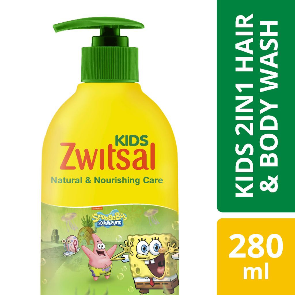ZWITSAL KIDS 2in1 SABUN & SHAMPOO ANAK NATURAL & NOURISHING 280ML SABUN DAN SHAMPOO ANAK