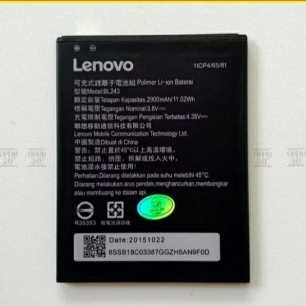 Battery Baterai Batre Lenovo A7000 / A7000 Plus /A7700 BL243 / BL 243 Batre Hp