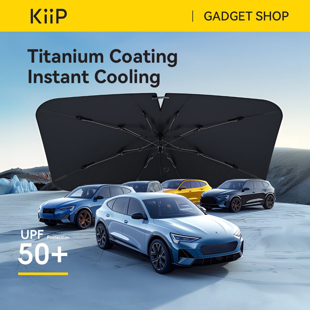 KiiP CV01 Umbrella Sunshade Payung Pelindung Anti Panas Kaca Depan Mobil Anti UV UPF50+