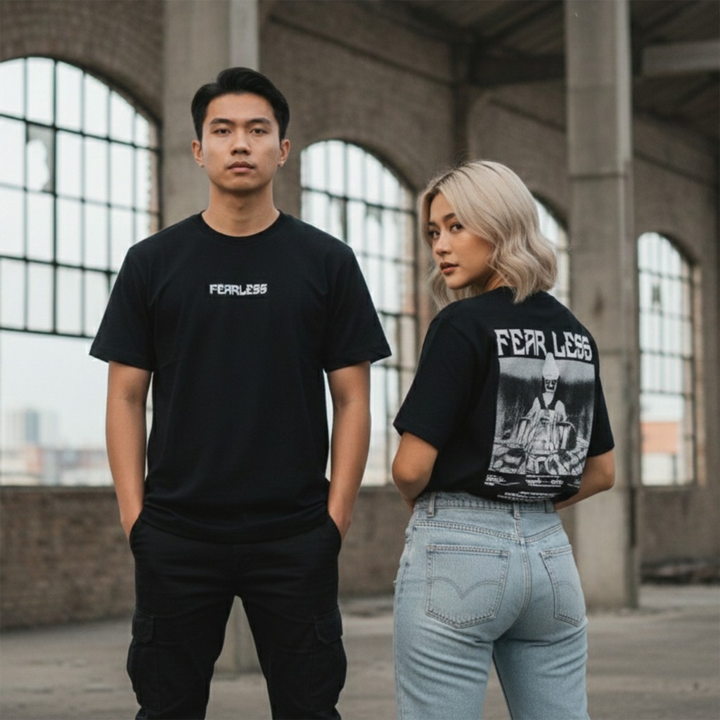 T-Shirt Pria Distro Original Kaos Unisex Hitam Dewasa Langky TSHIRT REG BWDB 24 TERO