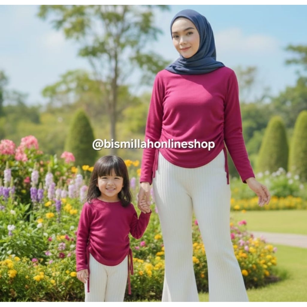 Vierra Knit Couple Ibu Dan Anak / Baju Couple Ibu Dan Anak Perempuan / Blouse Couple Ibu Anak Peremp