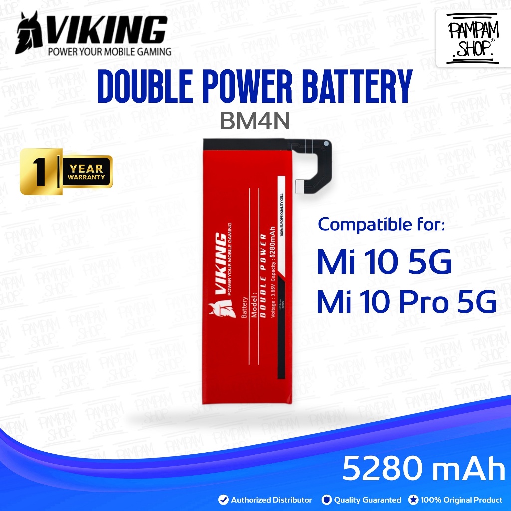 VIKING Baterai Double Power BM4N XiaoMi Mi 10 5G Mi10 Pro Batre Batrai Battery Original Ori HP Handp