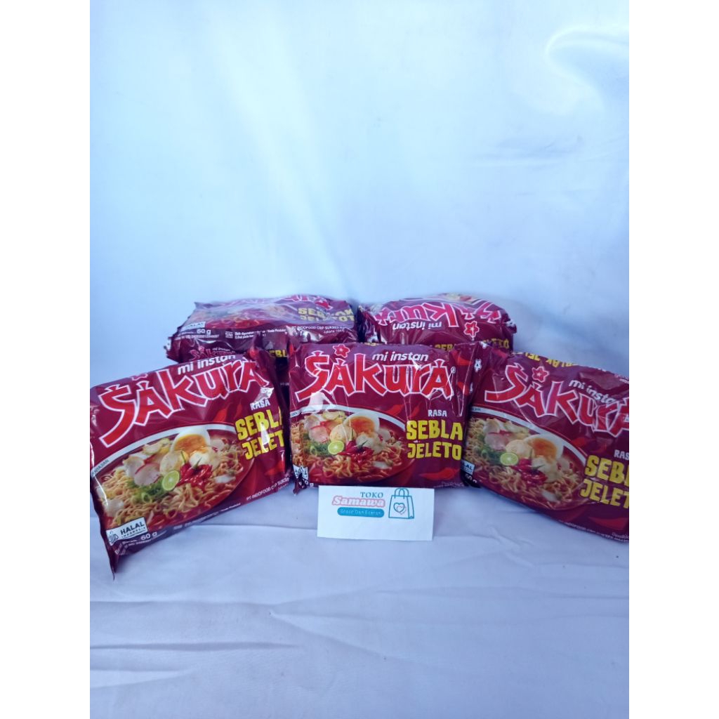 SAMAWA - MIE SAKURA SEBLAK JELETOT 10 PCS, mie kuah,sakura