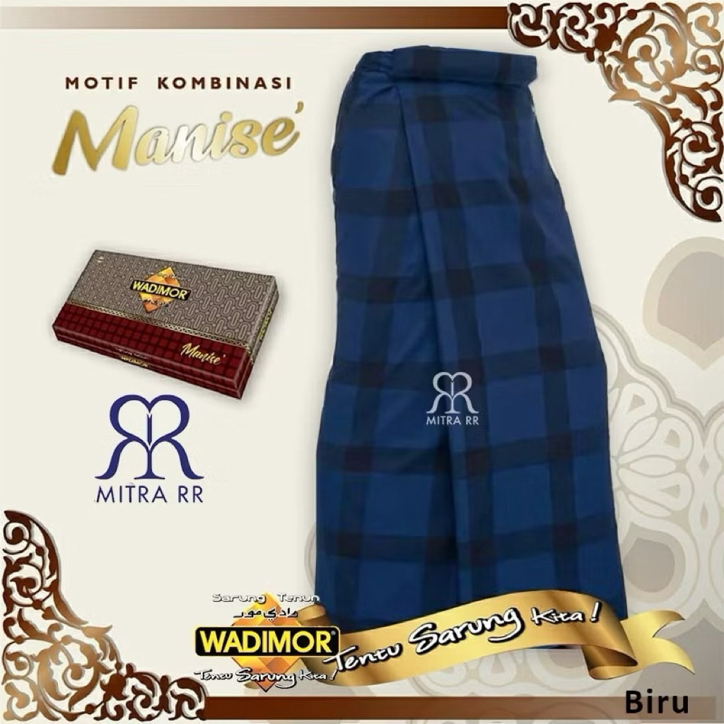 Sarung Wadimor Murah Motif Kotak Manise Ecer/ Grosir Sarung Tenun Dewasa Pria