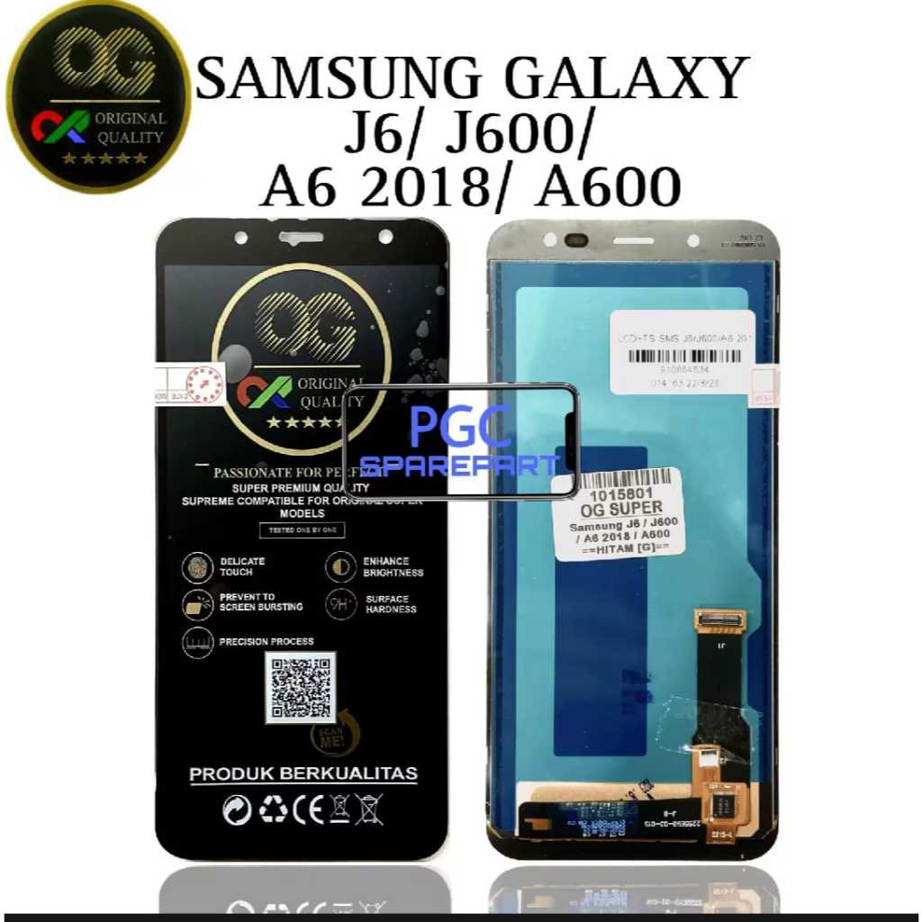 ORIGINAL SUPER OG - LCD Touchscreen Fullset Samsung Galaxy A6 2018 / A600 / J6 / J600 / SM-A600F / S
