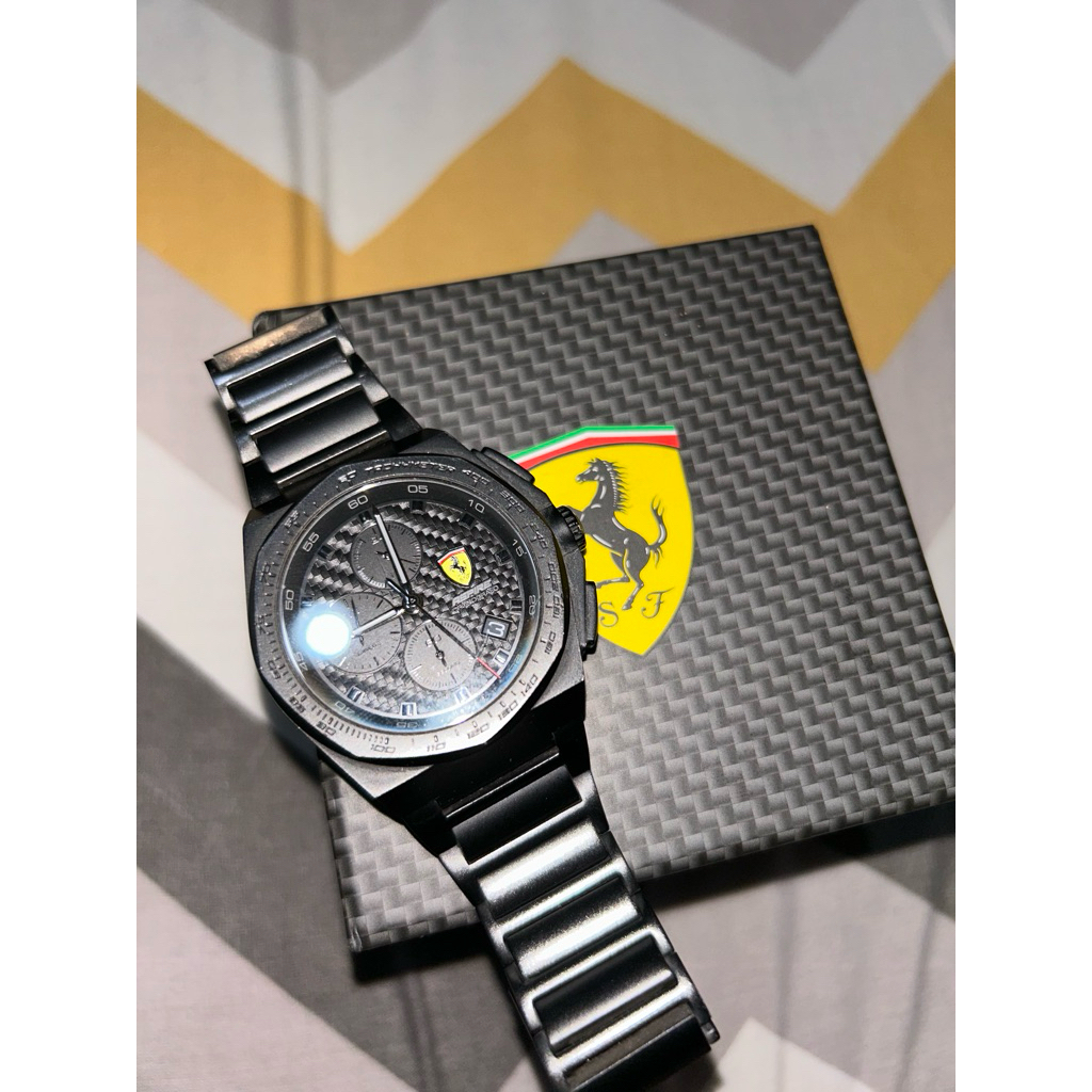 Scuderia Ferrari Aspire Chronograph Carbon Black Watch