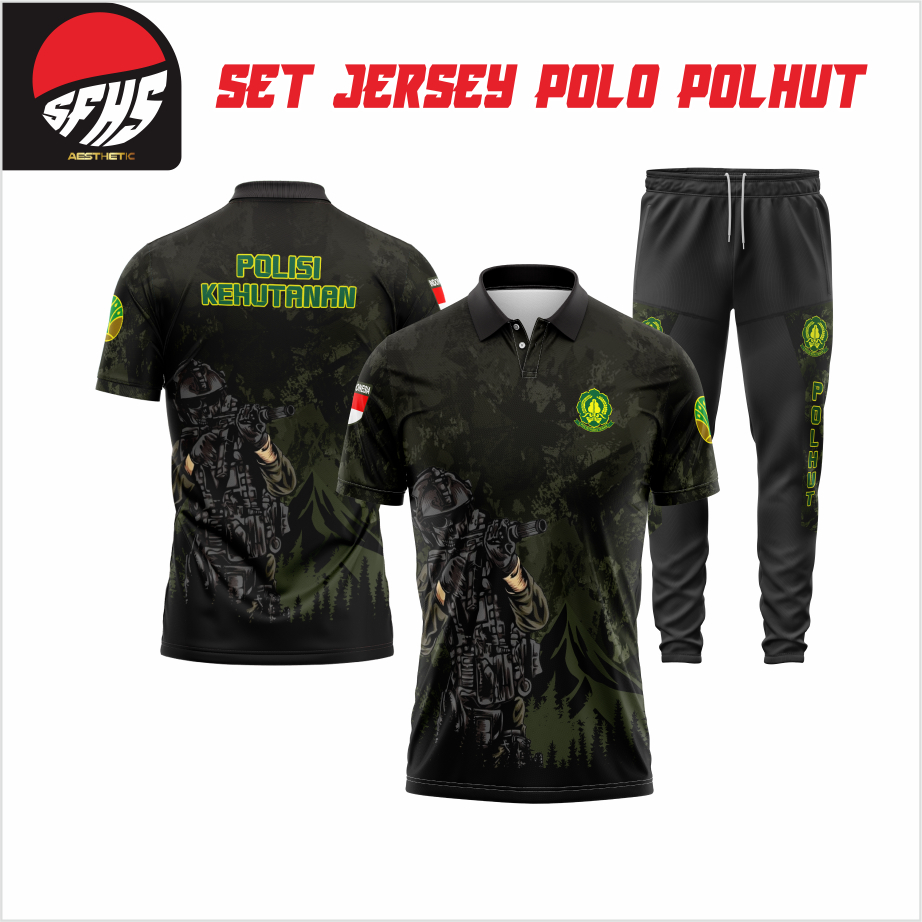 SFHS SETELAN JERSEY POLO POLHUT PENDEK / BAJU OLAHRAGA POLHUT