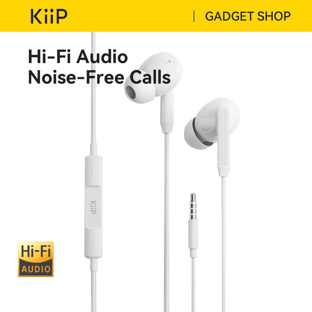 KiiP Headset Handsfree Kabel Jack 3.5mm Wired Headset Kabel Anti Delay Earphone HD Call