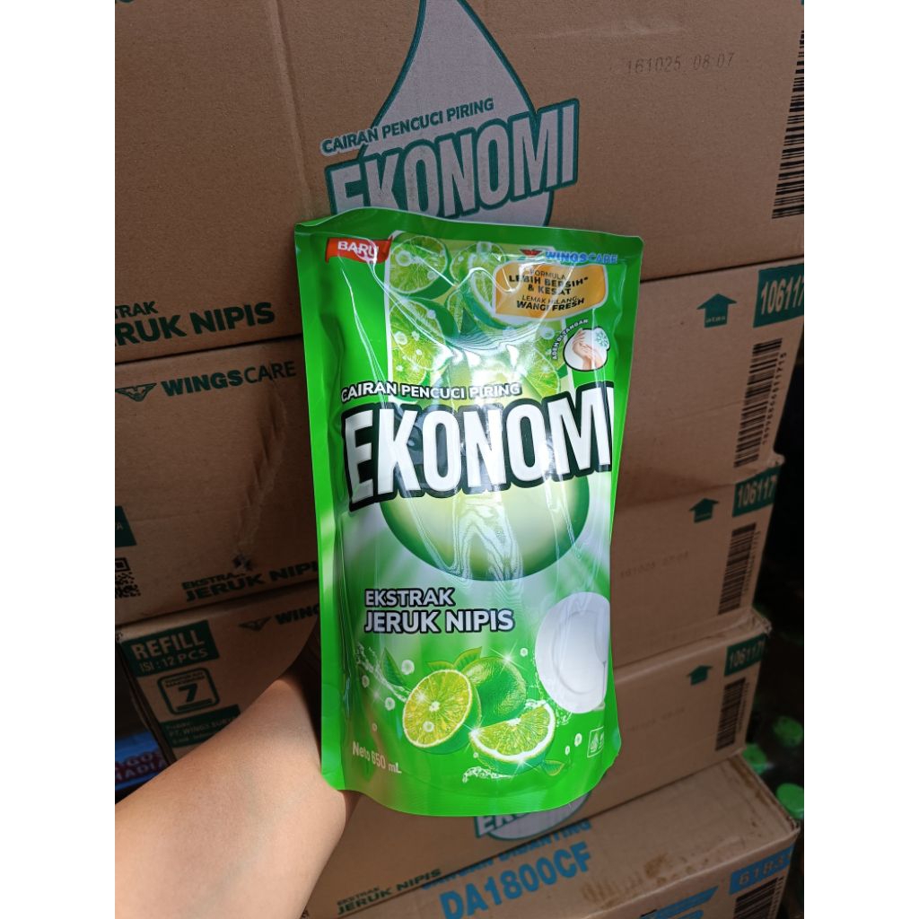 Ekonomi Sabun Cuci Piring 650 ml Jeruk Nipis 1 karton