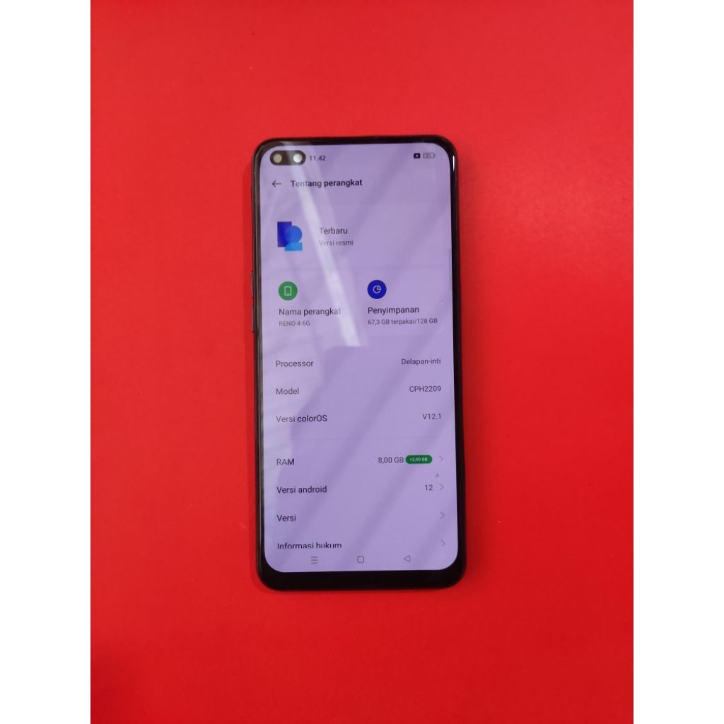 Oppo Reno 4f Ram 8gb/128gb original
