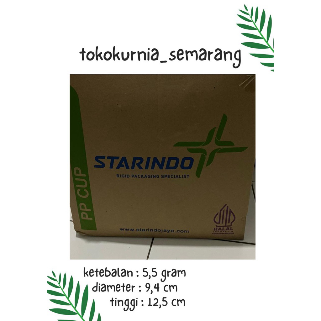 gelas cup 16oz sablon ice tea STARINDO (1 dus = 1.000 pcs/20 slop)