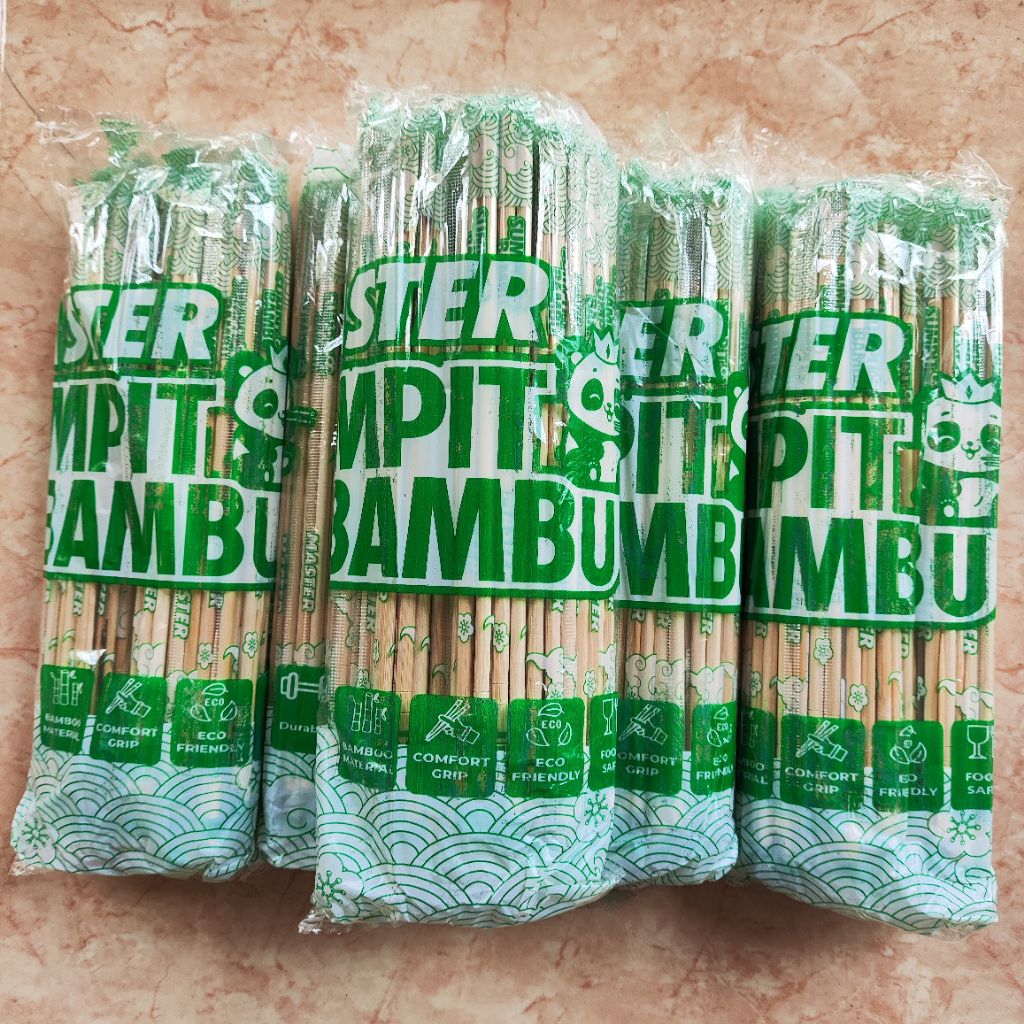 SUMPIT BAMBU + TUSUK GIGI STERIL HIGIENIS MERK MASTER / SUMPIT PANDA - 1 PACK ISI 50 PASANG