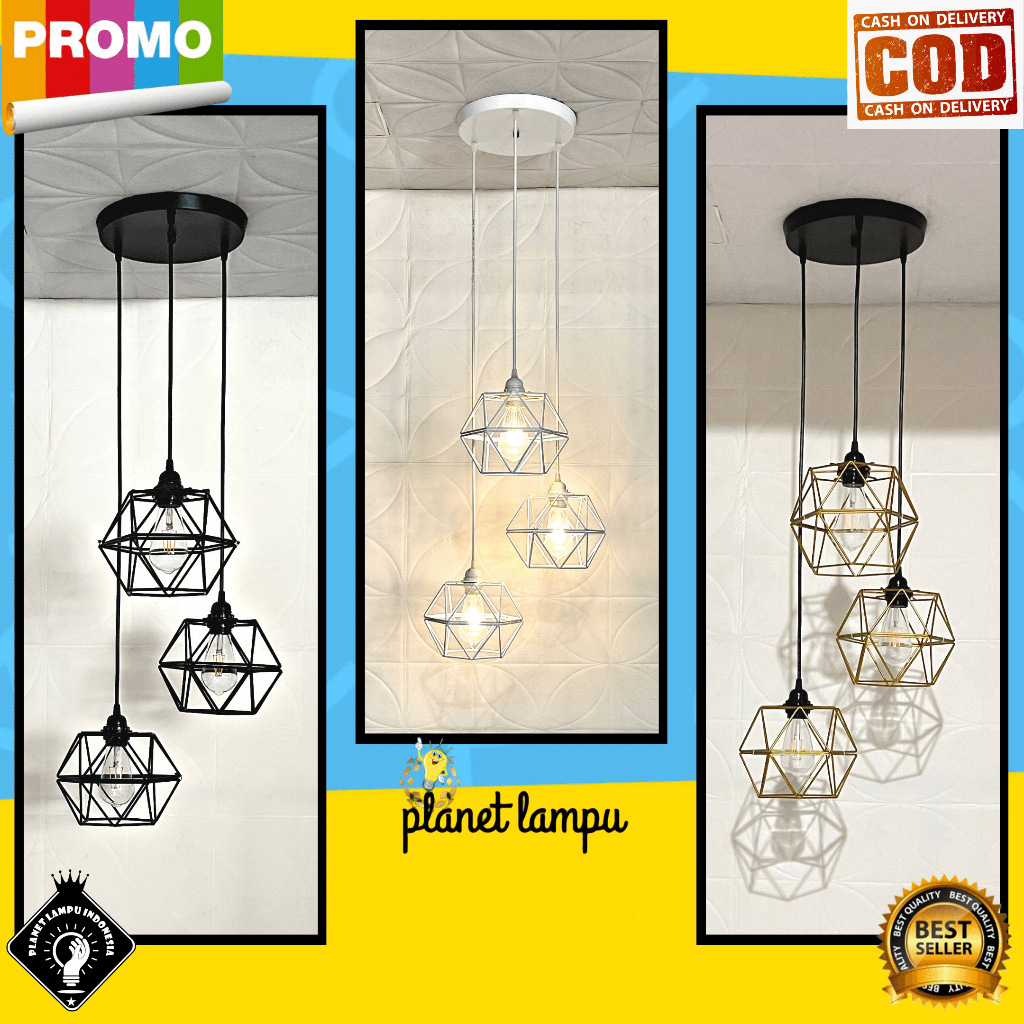 Lampu Gantung Minimalis Untuk Plafon Atap Void Cafe Restoran Ruang Tamu Ruang Makan Teras Dengan Gay