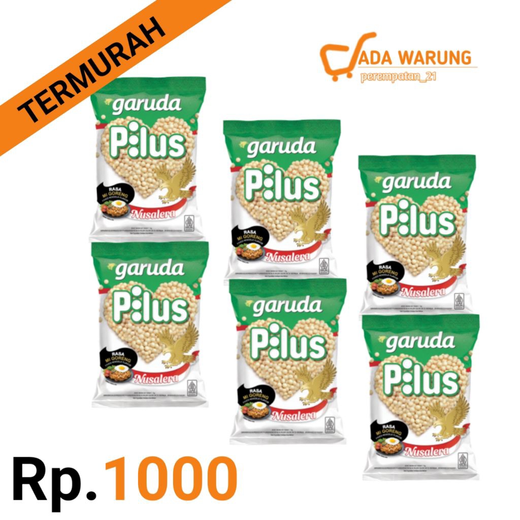 Garuda Pilus Mie Goreng / Snack Pilus Rasa Mie Goreng / Cemilan Gurih Renyah / Pilus Garuda Favorit