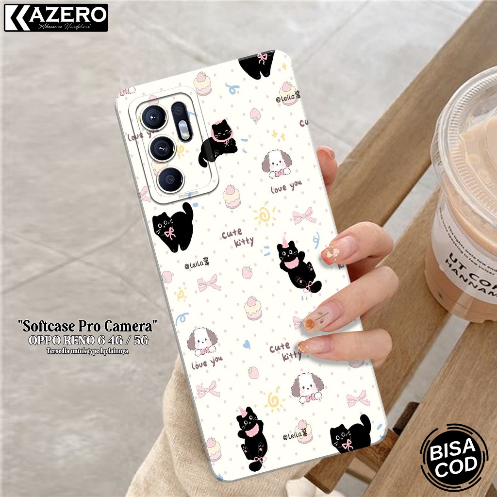 Kesing OPPO RENO 6 4G / 5G Fashion Case Kartun Softcase OPPO RENO 6 4G / 5G Silikon Pro Camera Casin