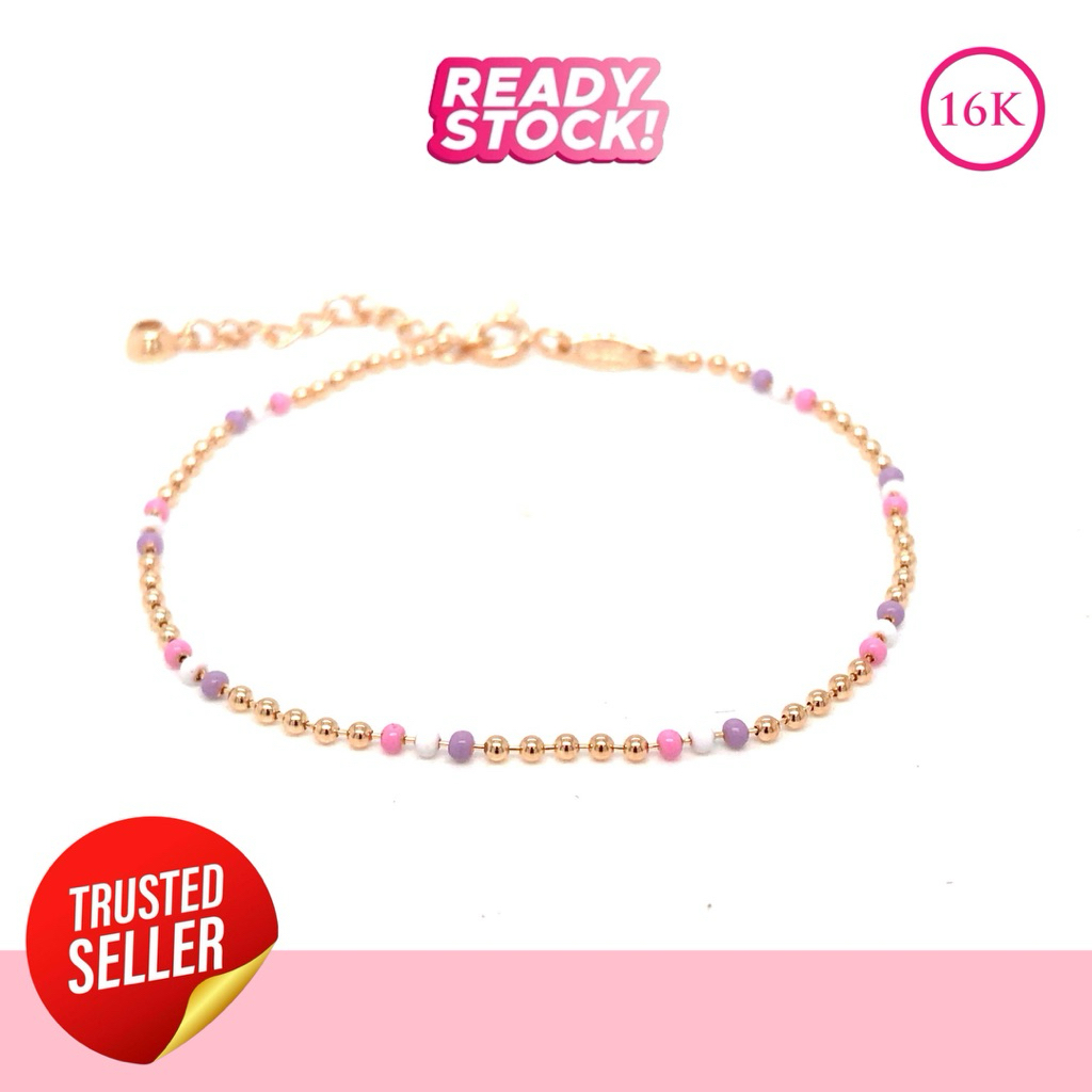 Mini Bold Bracelet-Gelang Bola Emas 16k