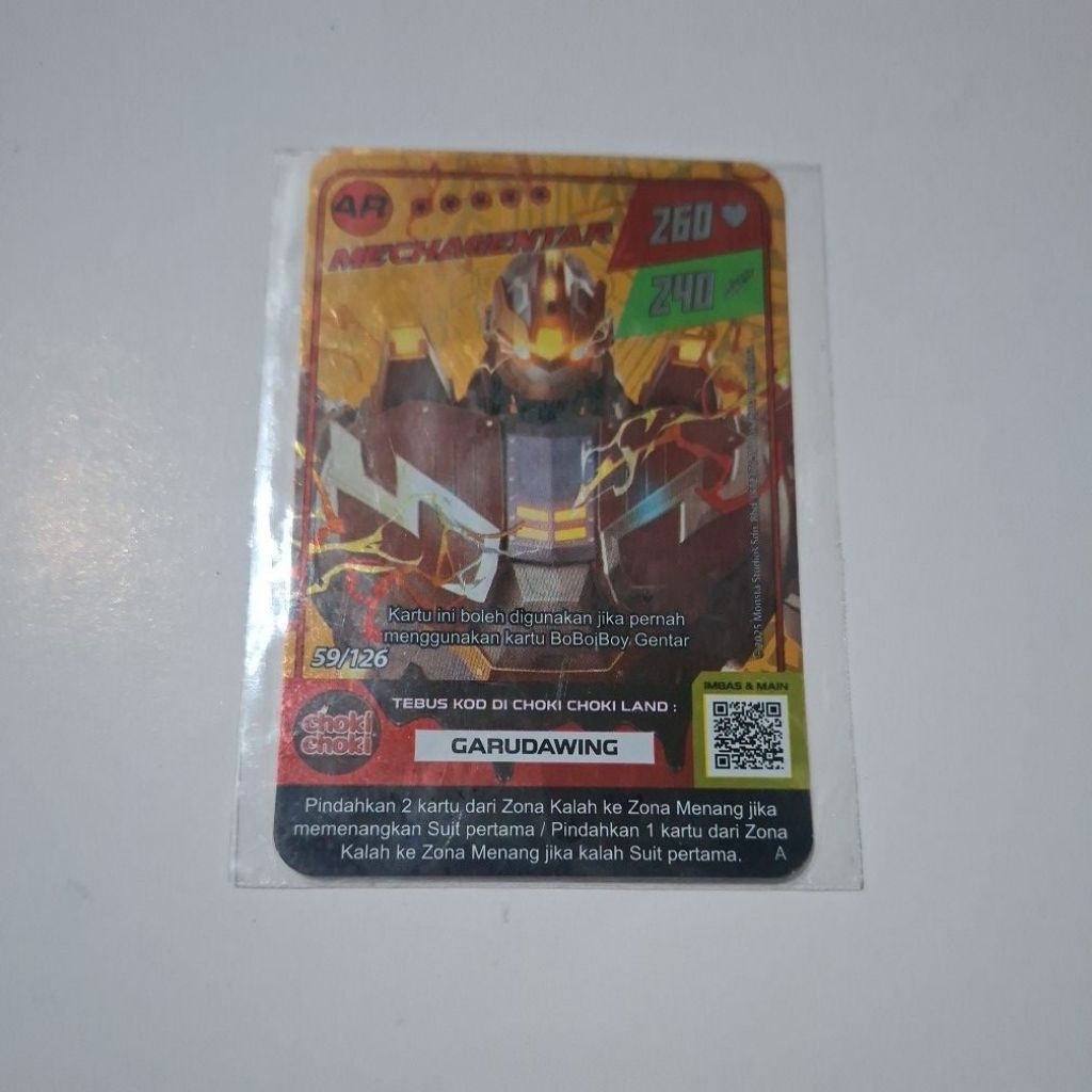 kartu boboiboy mecha gentar season 2