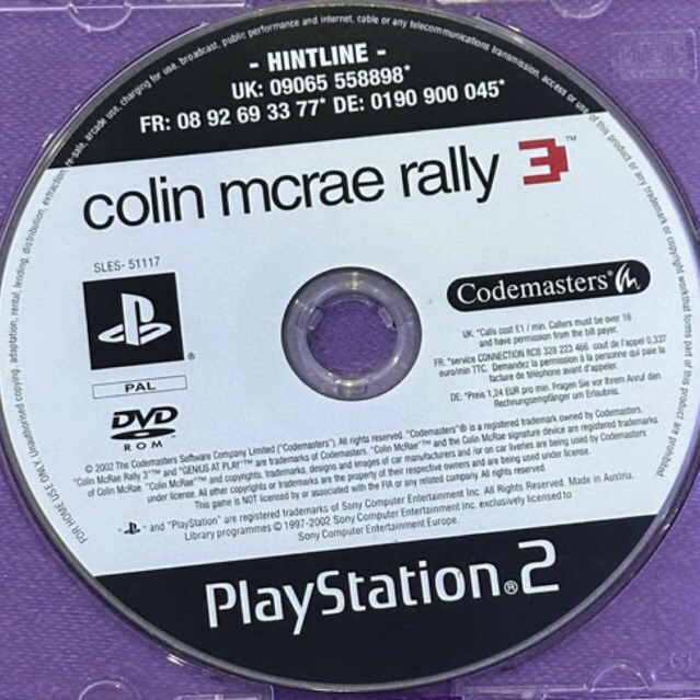 kaset ps2 ori pal colin mcrae rally 3