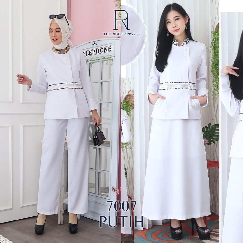 Blazer Seragam Wanita Jas Formal Kerah Mandarin Shanghai Lengan Panjang Kancing Samping dengan Detai