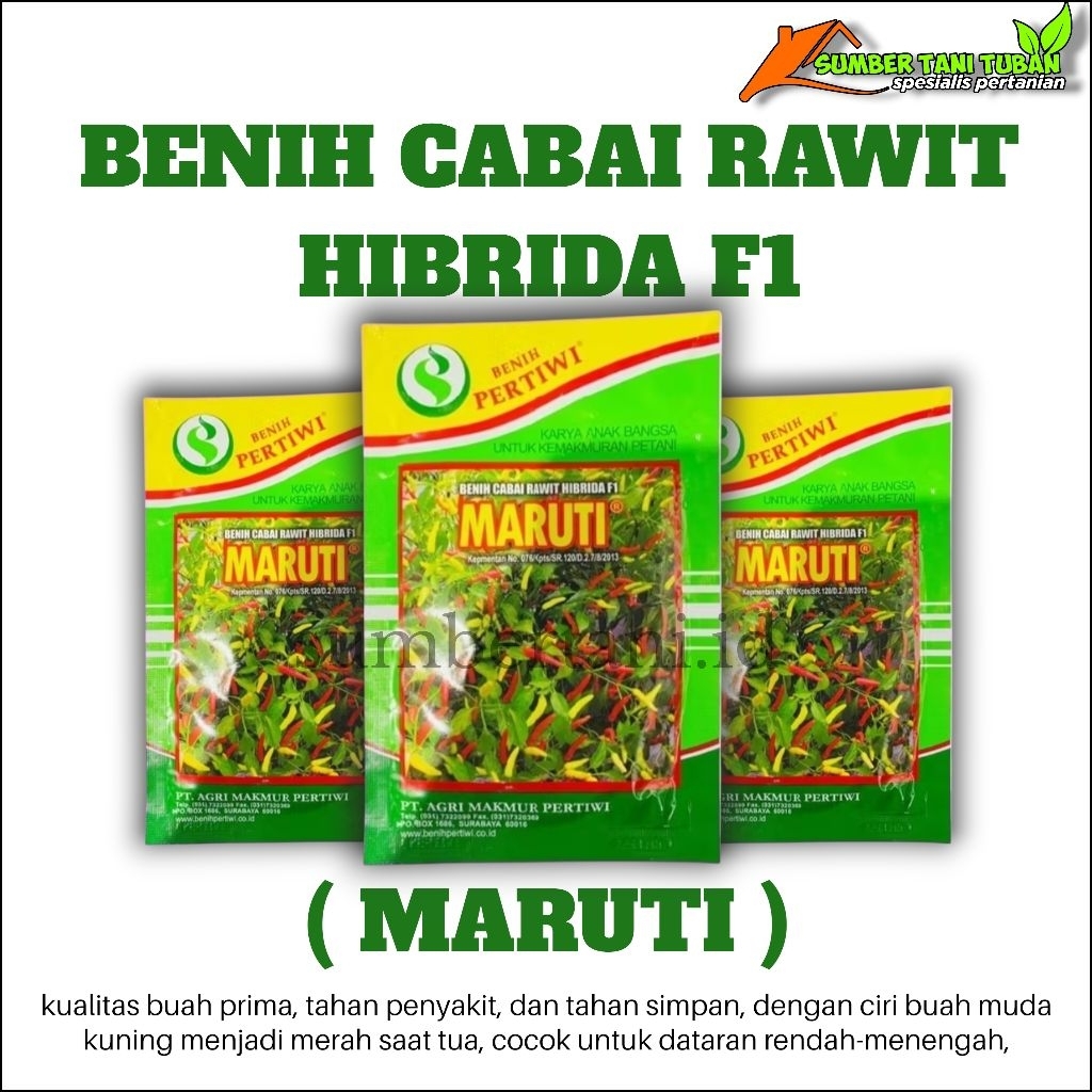 Benih Cabai Rawit Hibrida F1 MARUTI ( Kemasan 2 Gram )