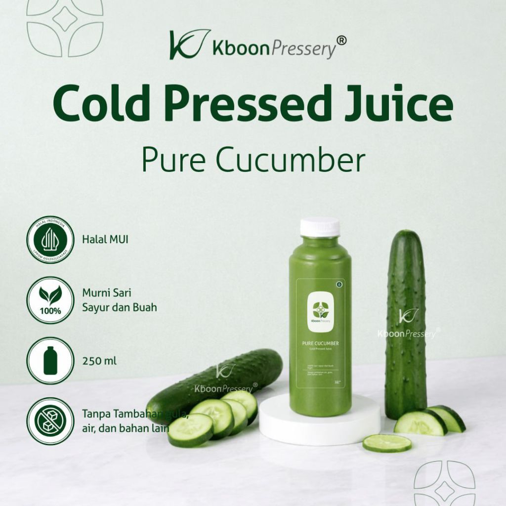 Cold Pressed Juice Mentimun Murni 250ml Kboon