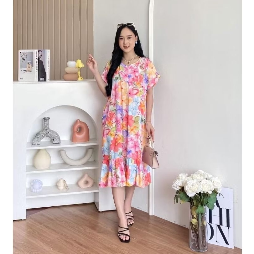 Daster Ruffle HD.id Dailywear Busui Friendly jumbo