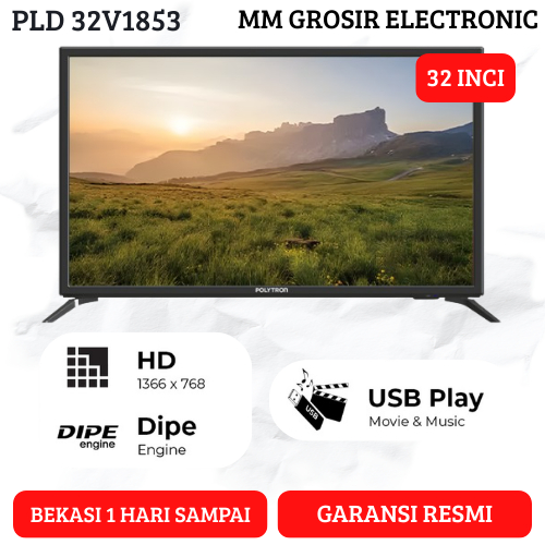POLYTRON TV DIGITAL 32 INCI PLD 32V1853 PLD32V1853 PLD 32V 1853 GARANSI RESMI BEKASI
