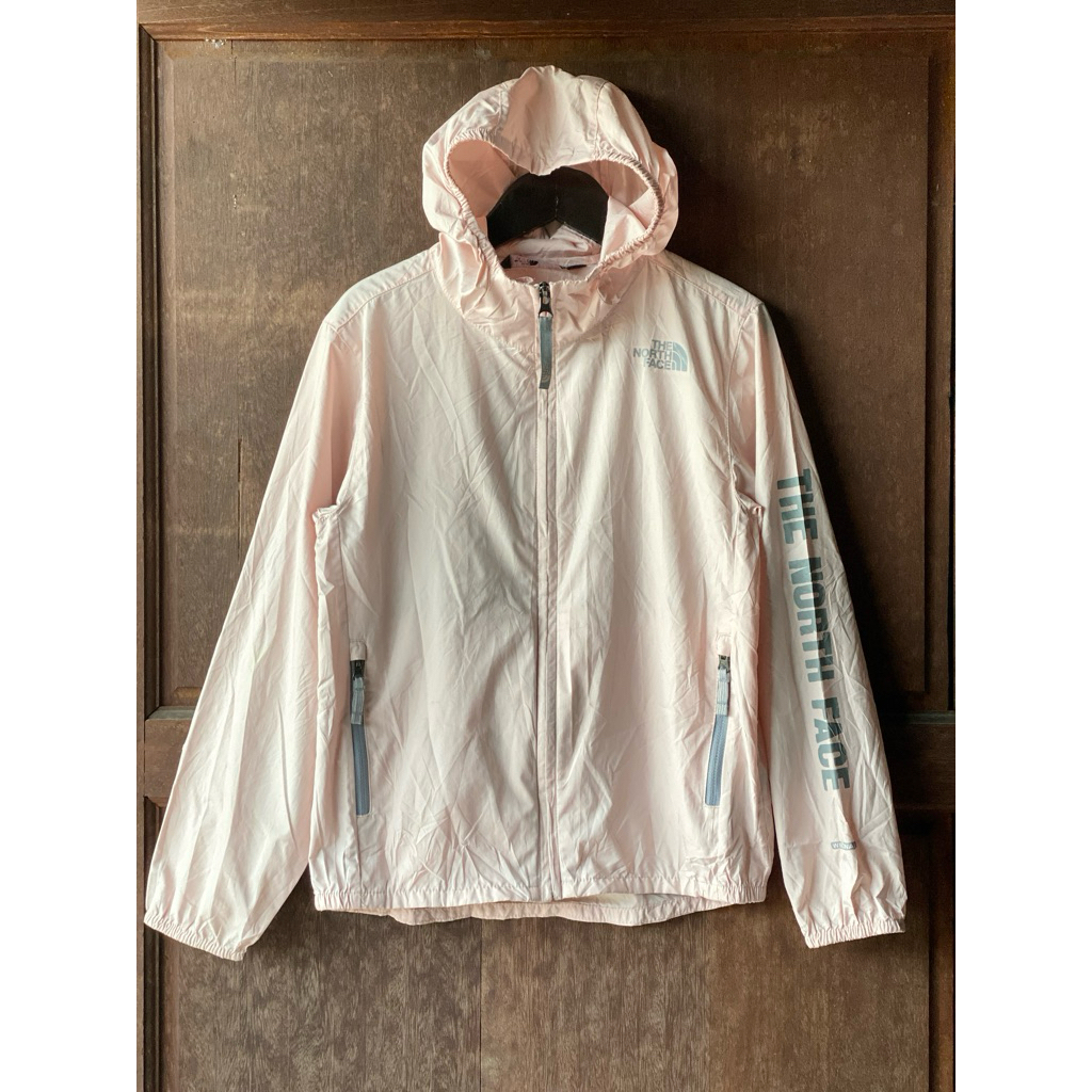 Jaket jeket Parasut runing running anti angin windwall windbreaker pink anak branded TNF The North F