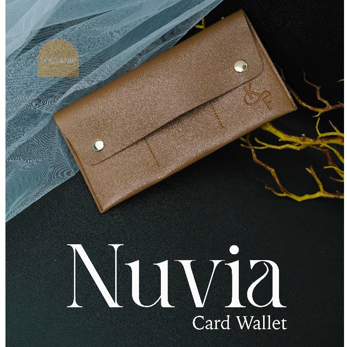 Souvenir Pernikahan Pouch Nuvia Card Wallet Kemasan Box Custom Souvenir Nikah Souvenir Custom