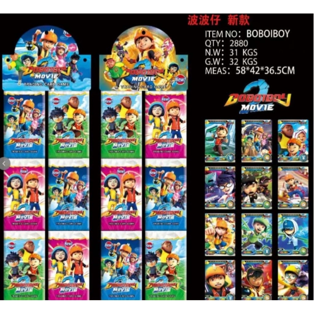 Isi 36 Sachet Kartu Foil Kartu Tanding Kartu Trading Kartu Pokemon Kartu Bola Kartu Boboiboy Kartu K
