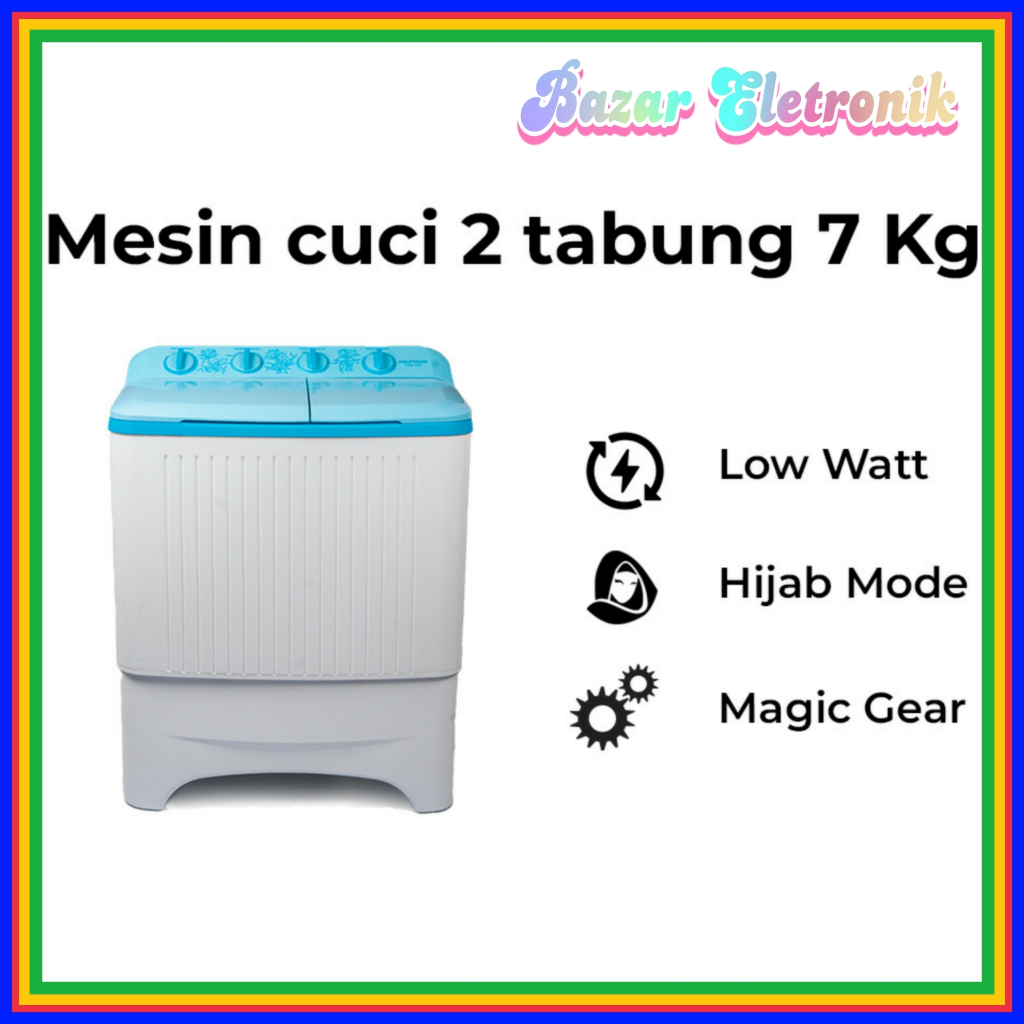MESIN CUCI POLYTRON PWM 7073 / MESIN CUCI POLYTRON 2 TABUNG / MESIN CUCI POLYTRON 7073 / MESIN CUCI