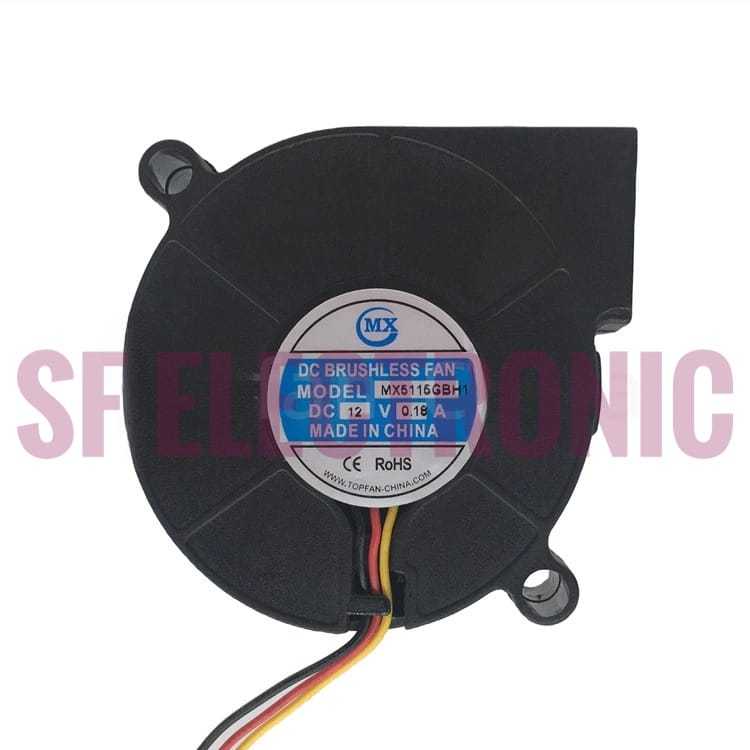 Turbo Fan Mini Blower Kipas Pendingin Brushless DC 12V Keong