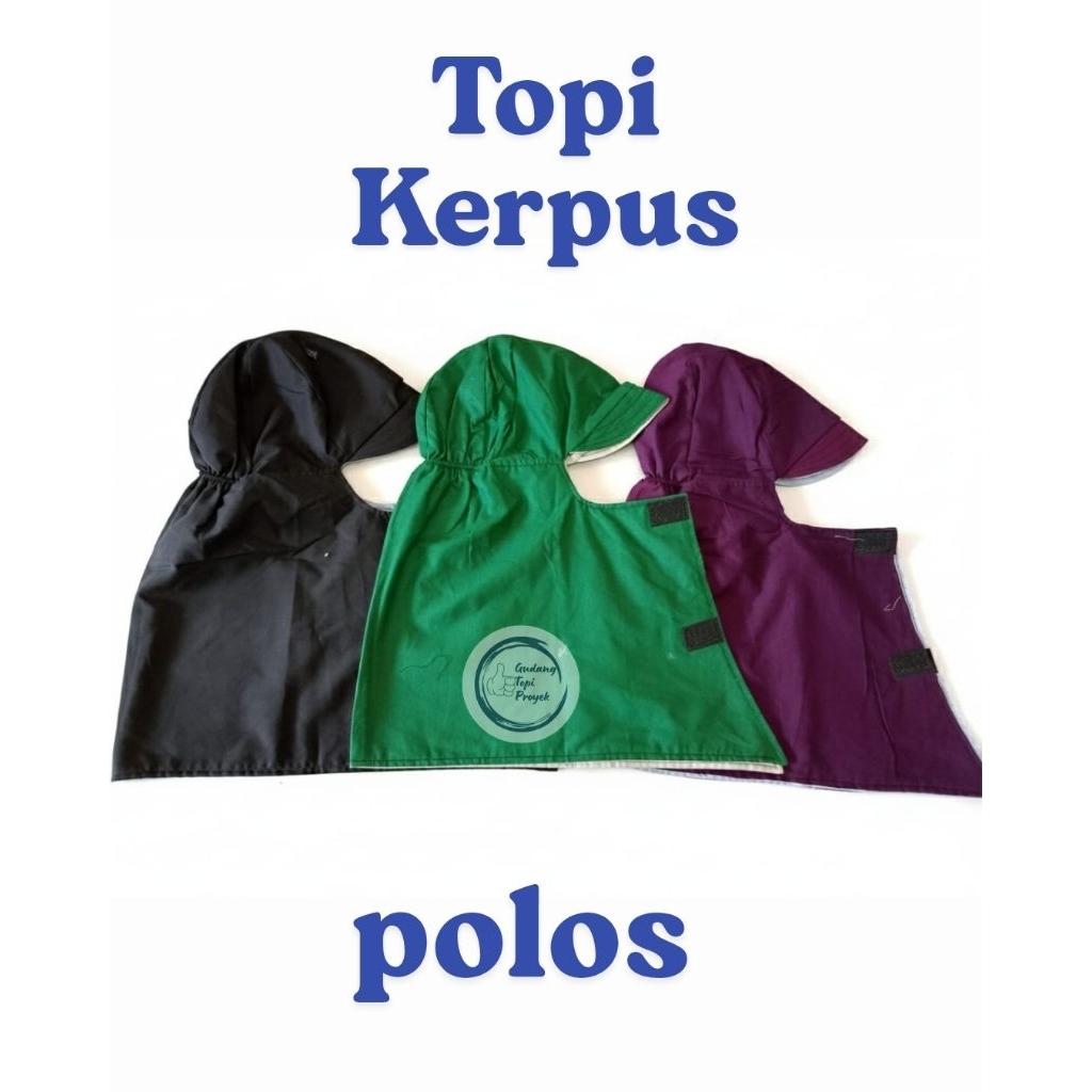 Topi Proyek/ Topi Kerpus Standar Polos