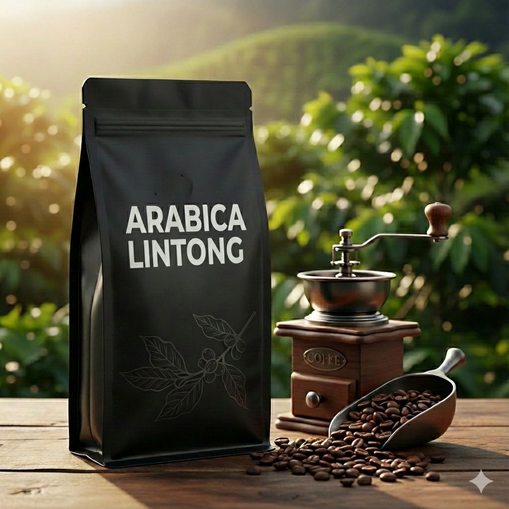 KOPI ARABICA LINTONG - BIJI ROASTING MEDIUM DARK