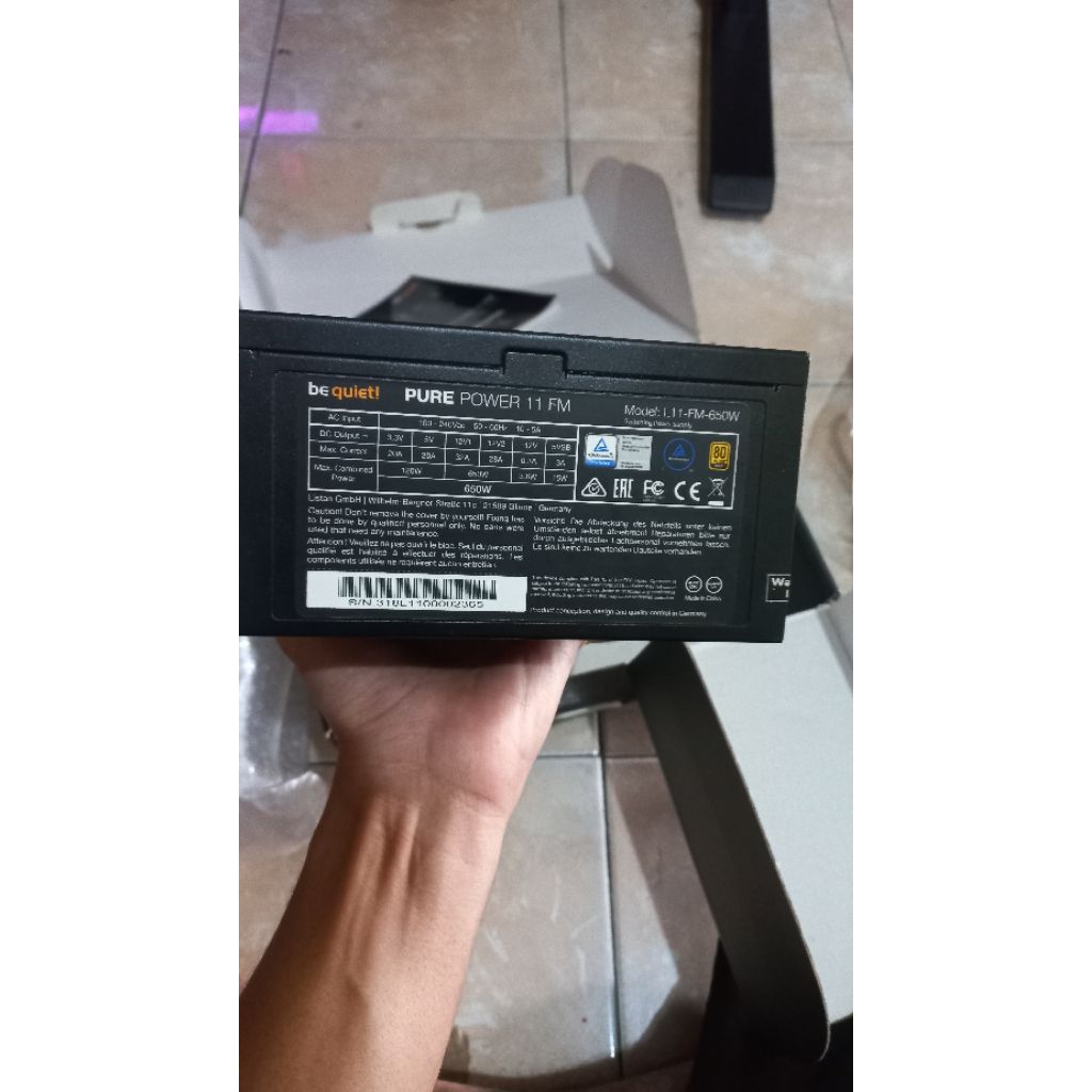 BE QUIET PURE POWER 11 FM 650W 80+ GOLD