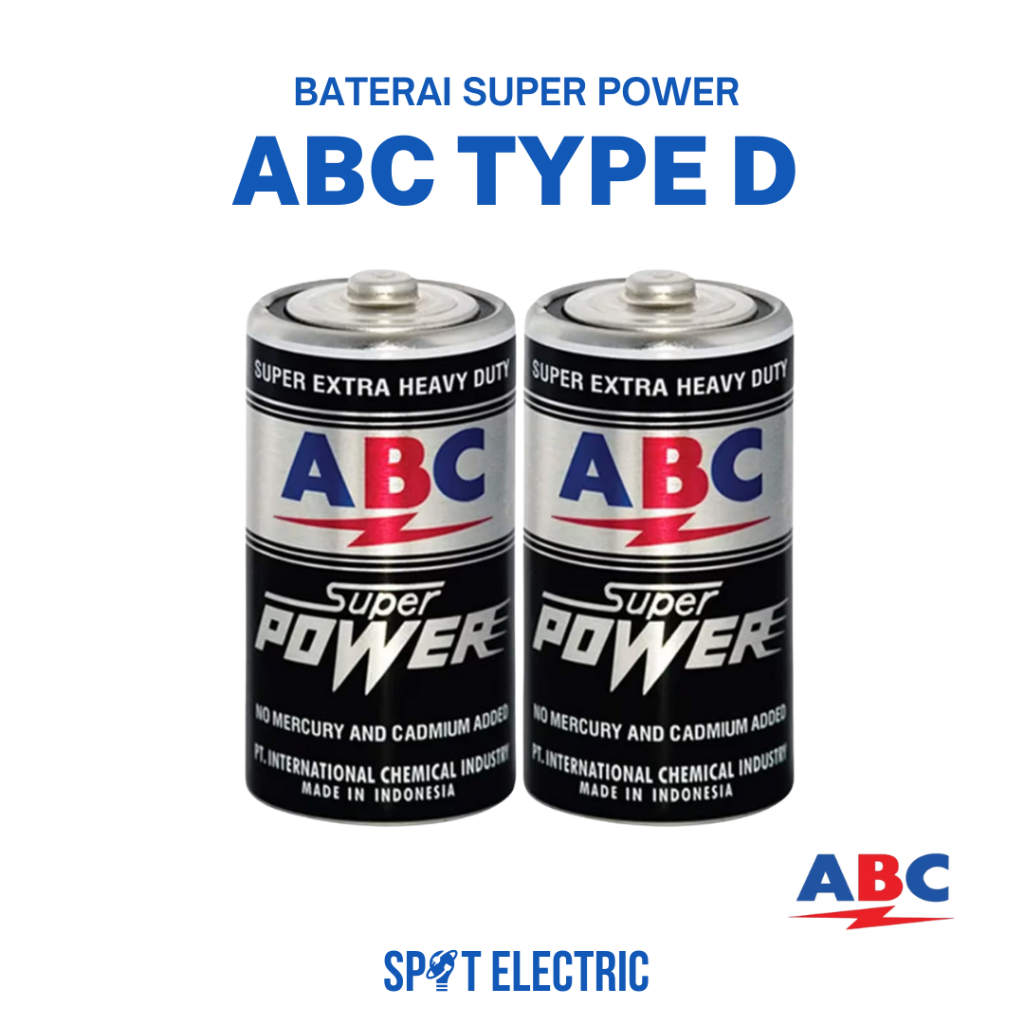 Baterai ABC Hitam Size D Original | Batu Baterai Besar 1.5V Awet Kuat
