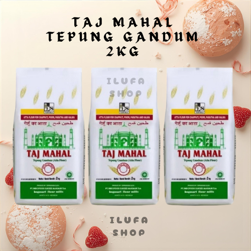 Bogasari Tepung Gandum Taj Mahal 2 Kg Serat Tinggi
