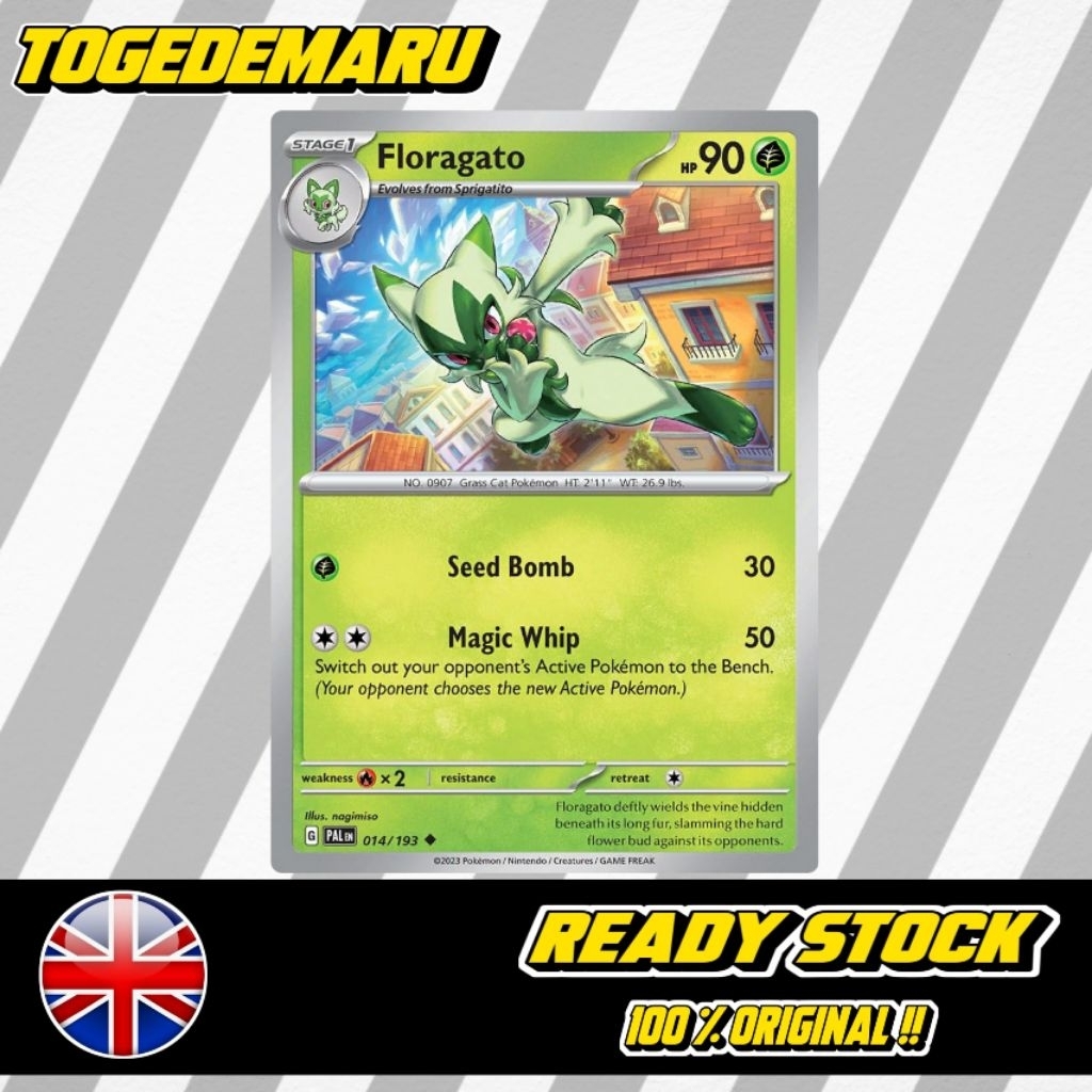 Kartu Pokemon TCG Inggris Floragato 014/193 PAL rn